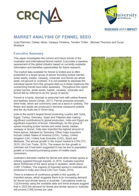 fennel seed report cover 