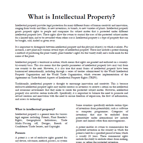 What is Intellectual Property?