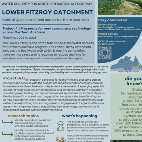 Factsheet: Lower Fitzroy catchment, Water Security for Northern Australia program