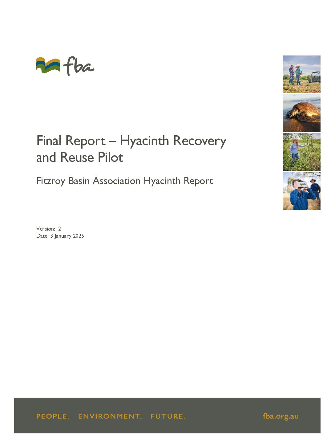 Final Report – Hyacinth Recovery and Reuse Pilot